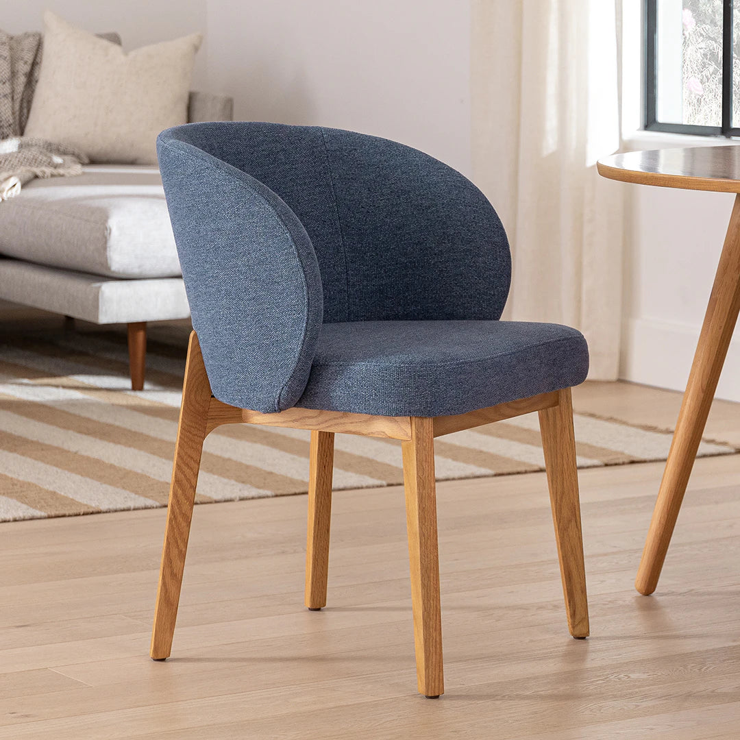 Alta Dining Armchair - Oak and Nocturnal Blue