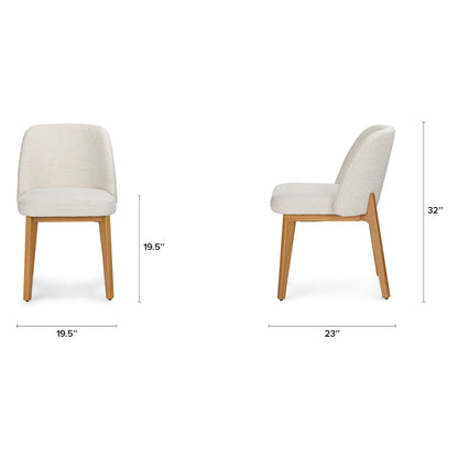 Alta Dining Chair - Oak and Camellia Ivory