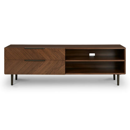 Nera  Low Media Unit - Walnut