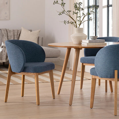 Alta Dining Armchair - Oak and Nocturnal Blue