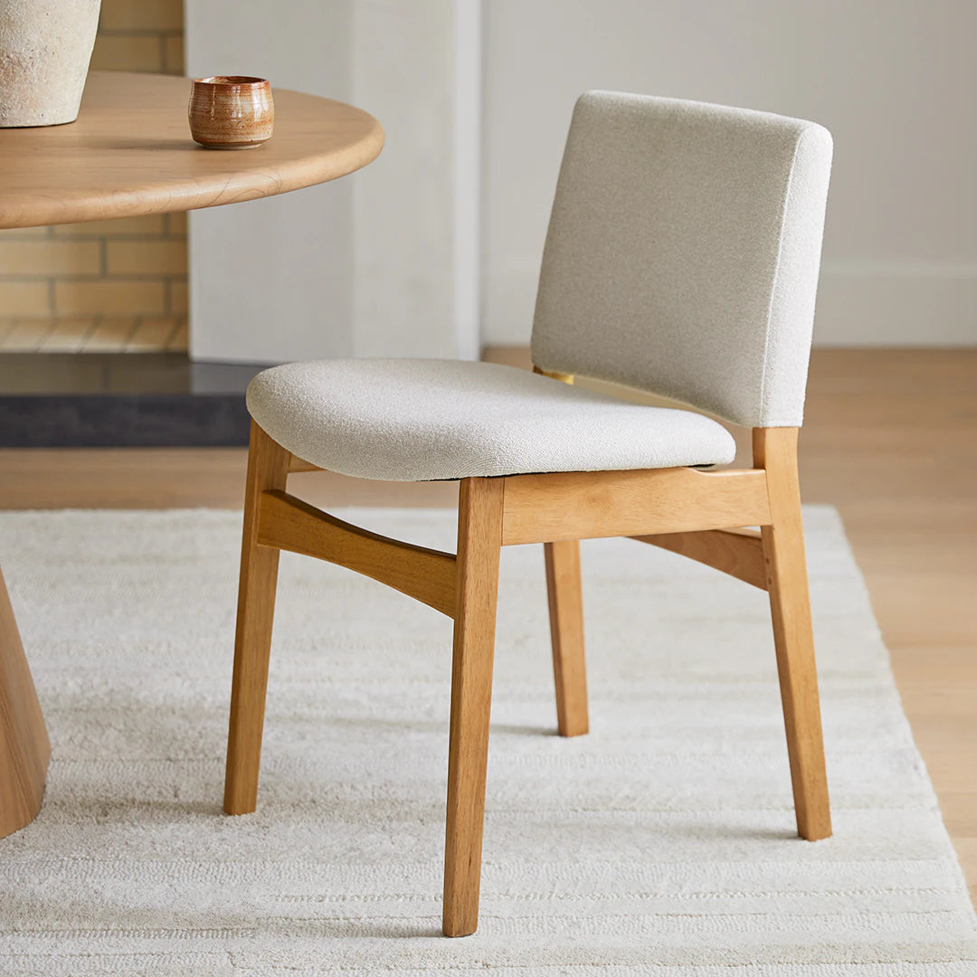 Nosh Dining Chair - Oak and Ratine Ivory