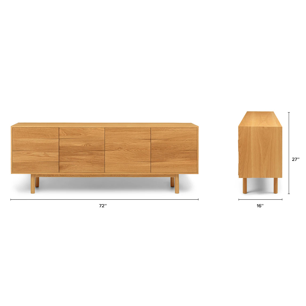 Merto  Media Unit - Warm Oak