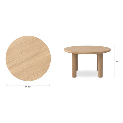 Muhly Round Dining Table for 4 - White Oak