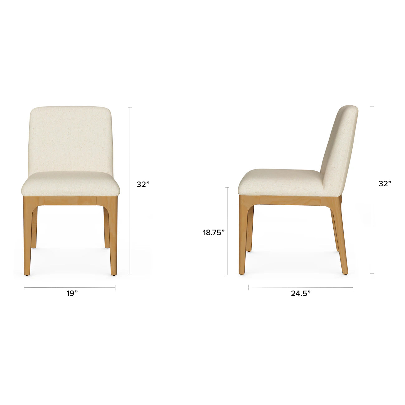 Rosin Dining Chair - Sand Ivory