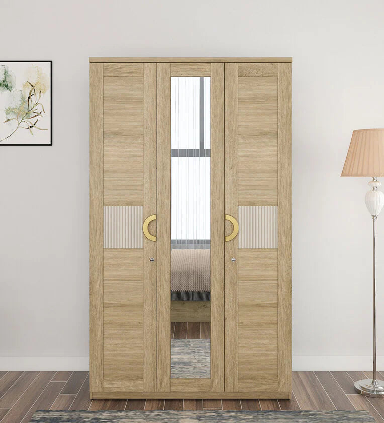 Jovana 3 Door Wardrobe In Santano Oak