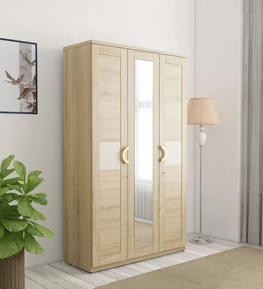 Jovana 3 Door Wardrobe In Santano Oak