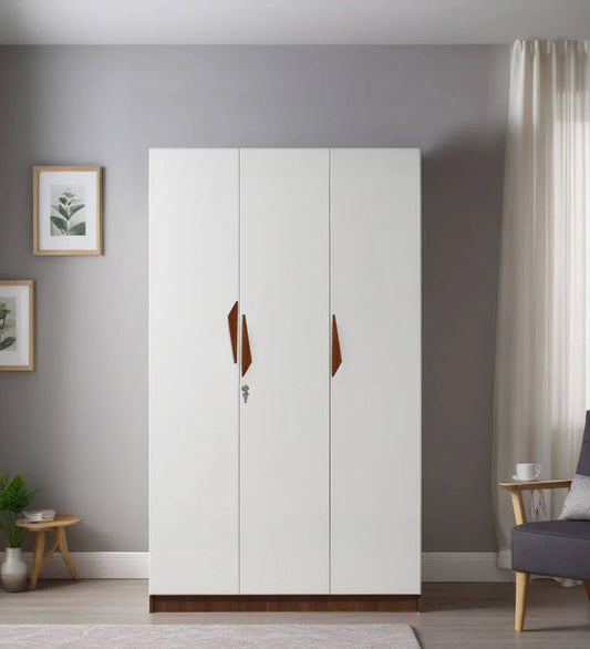 Maya 3 Door Wardrobe In Teak & White Finish