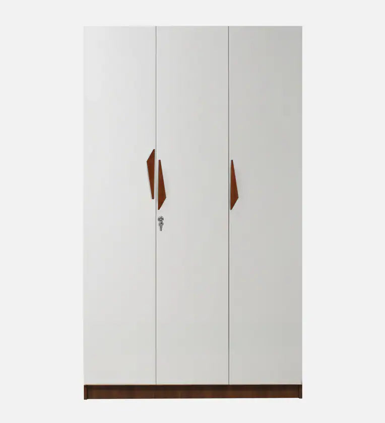 Maya 3 Door Wardrobe In Teak & White Finish