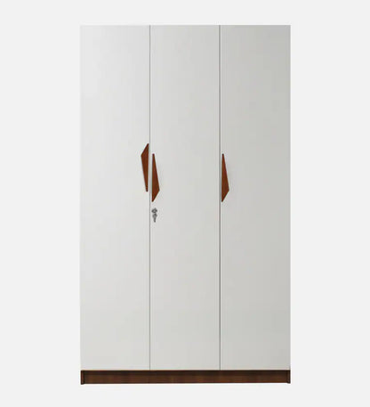 Maya 3 Door Wardrobe In Teak & White Finish