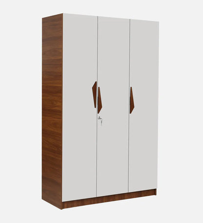 Maya 3 Door Wardrobe In Teak & White Finish