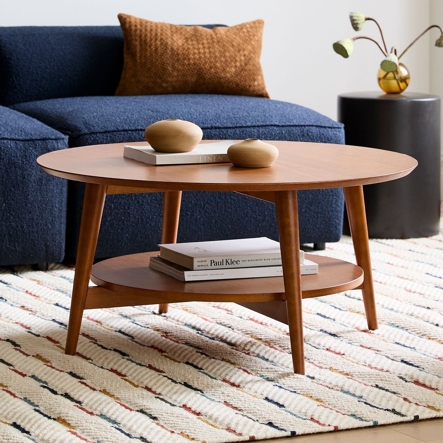 Mid-Century Round Coffee Table (36"–48")