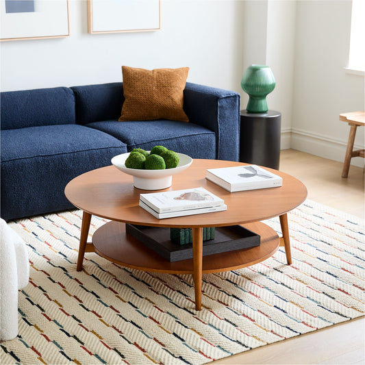 Mid-Century Round Coffee Table (36"–48")